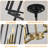 8-Light Square / Rectangle Chandelier Modern Black  Geometric Chandelie Light Fixture for Dining Room, Kitchen Island, or Entryway-311627206