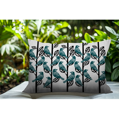 Oreiller rectangulaire intérieur / extérieur Tanza Bird