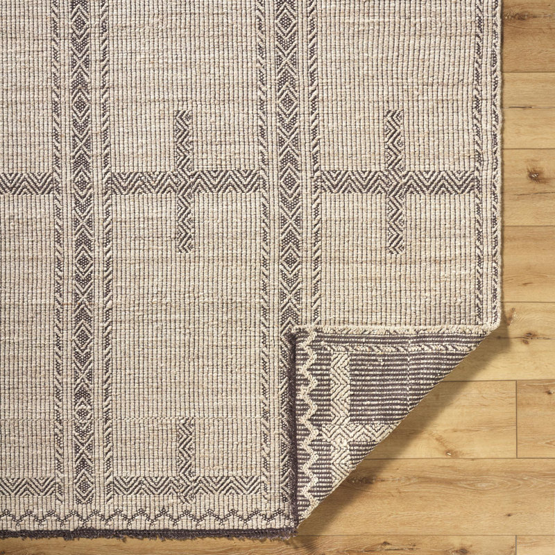 Irfan Geometric Area Rug in Beige, Rectangle 8' x 10'