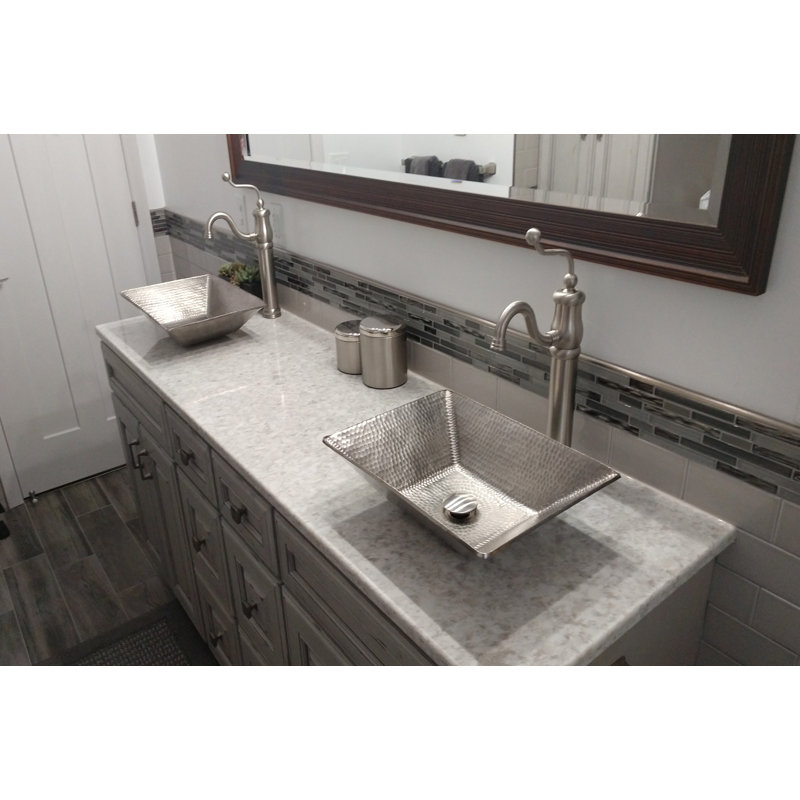 20" Hand Forged Nickel Plated Copper Vessel Sink