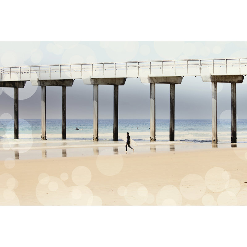 Boardwalk I by Sylvia Coomes - Print on Canvas, 81cm H x 122cm W, Black Floater Framed