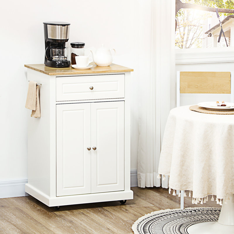 Rolling Kitchen Island Cart(No Include Stool)