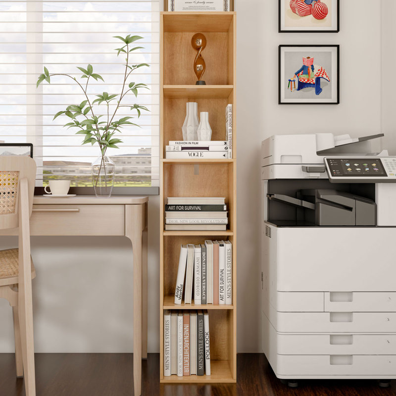5-cube Bookcase, Freestanding Storage Cabinet, Closet Organizers And Storage For Bedroom, Study Room, Closet, Natural