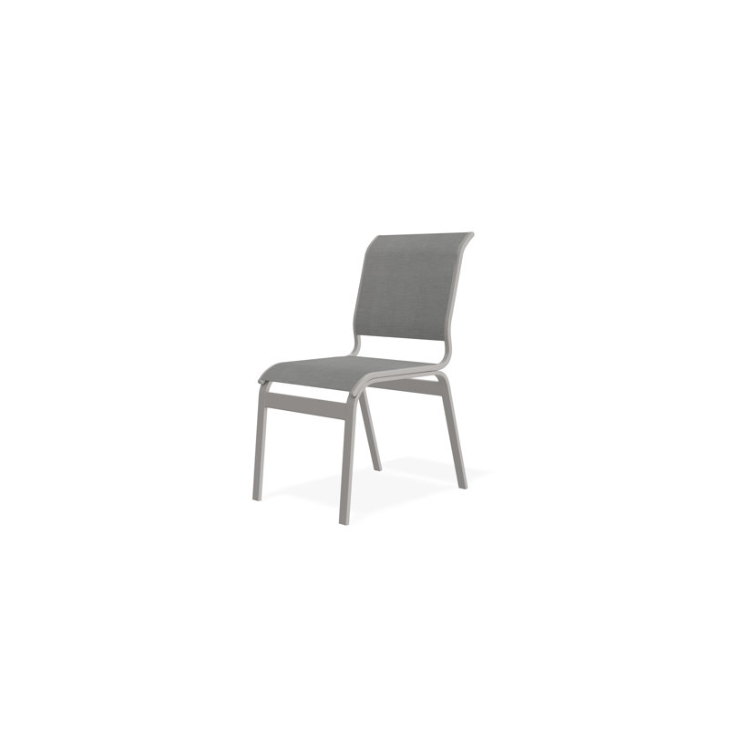 Aruba II Outdoor Dining Chair, Alloy Sunbrella®, Warm Gray