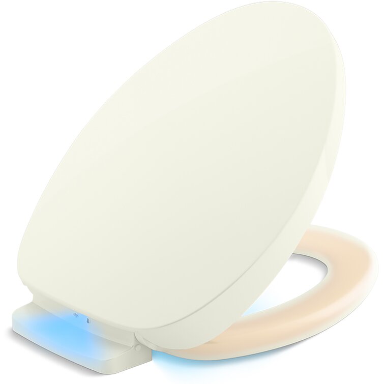 Brondell LumaWarm Heated Elongated White Nightlight Toilet Seat