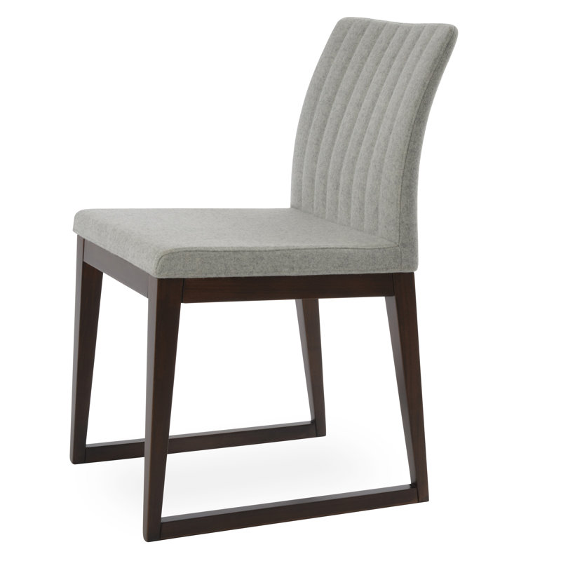 Chaise de salle à manger Zeyno, Laine argentée