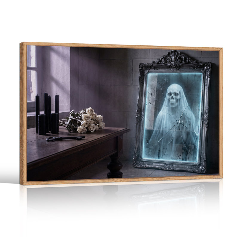 Art mural sur toile Glowing Blue Skeleton, 24"H x36"W