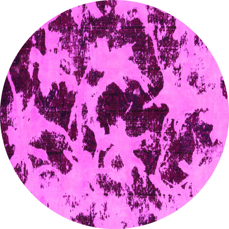 Tapis rose en laine et polyester tissé à la machine Depta, Rectangle 2 pi x 4 pi