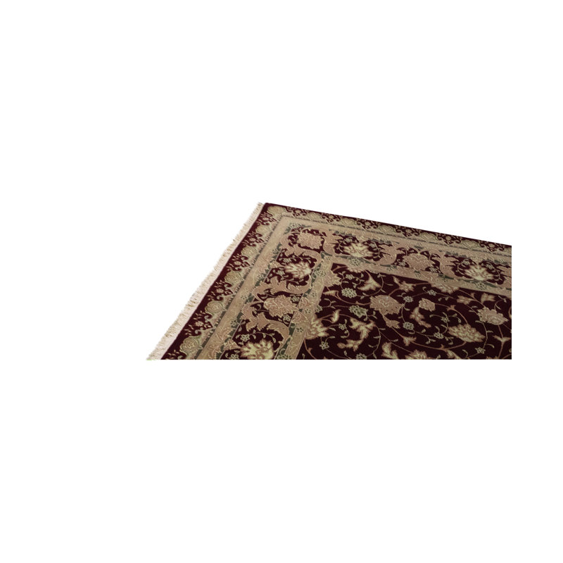 Tapis aubergine de haute qualité noué à la main