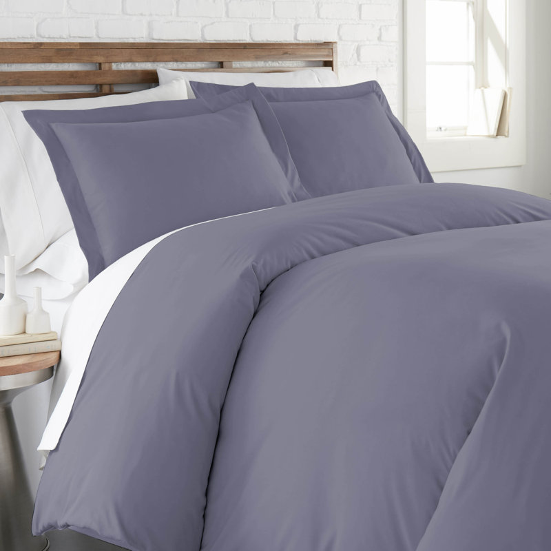 Classic Collection By Southshore Fine Linens Microfiber Duvet Cover Set, Queen Duvet Cover + 2 Standard Shams, Denim