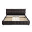 Grand lit tapissier, cadre de lit rembourré confortable, tissu chenille, avec tête de lit et cadre de lit solide. Avec tiroir pour le rangement - Gris foncé (88,5 po x 68,5 po x 31 po)-1812965326-1812965313