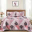 Ensemble de courtepointe à motif géométrique à carreaux 3 pièces-123007553-123007556