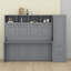 Lit escamotable double avec placard et tiroirs, lit escamotable mural avec rangement, idéal pour les petites pièces, les appartements ou les bureaux à domicile-148687799