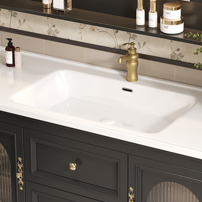 French retro light luxury bathroom cabinet