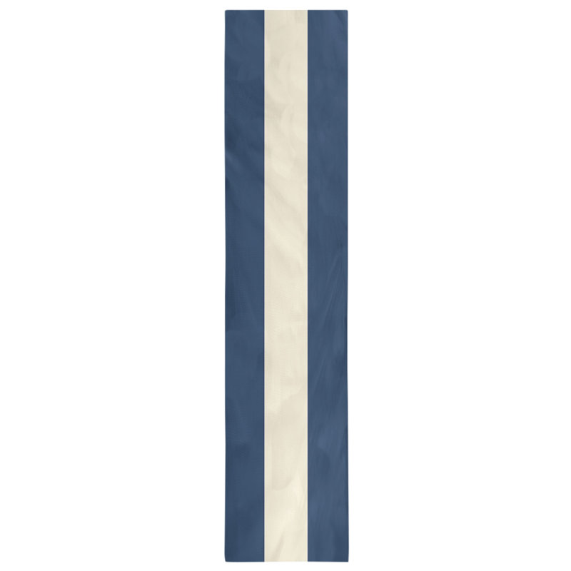 Chemin de table Seattle, 72 po x 16 po, Bleu marine / crème / bleu marine, Seattle
