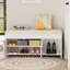 Banc de hall d'entrée 43,5 "avec rangement pour chaussures et coussin cachés-963611081