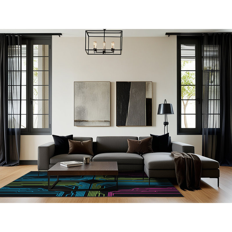 Digital Flicker Rug, Rectangle 2' x 3'