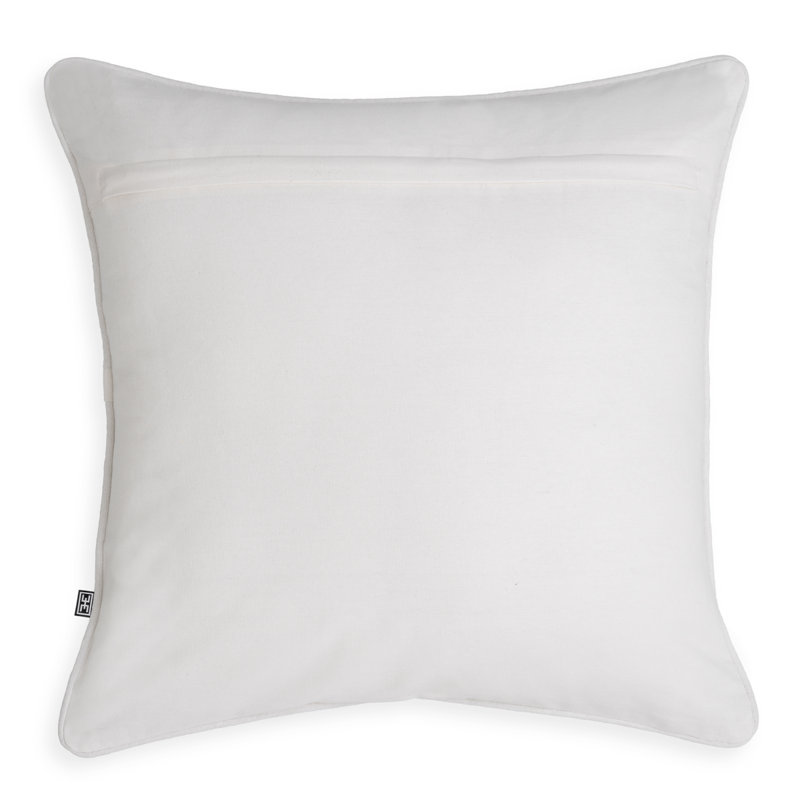 Ribeira Square Pillow Cover & Insert, White/Beige