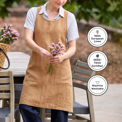 Linen Smock Apron 100% Pure Linen for Men & Women