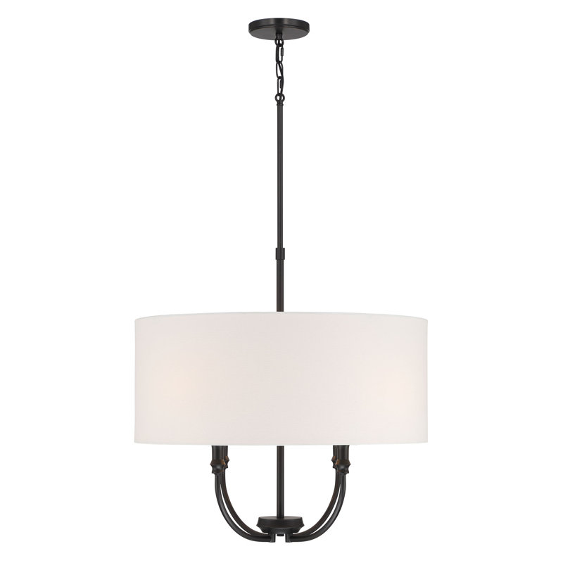 Luminaire suspendu 4 lumières Mairbourne, Noir mat