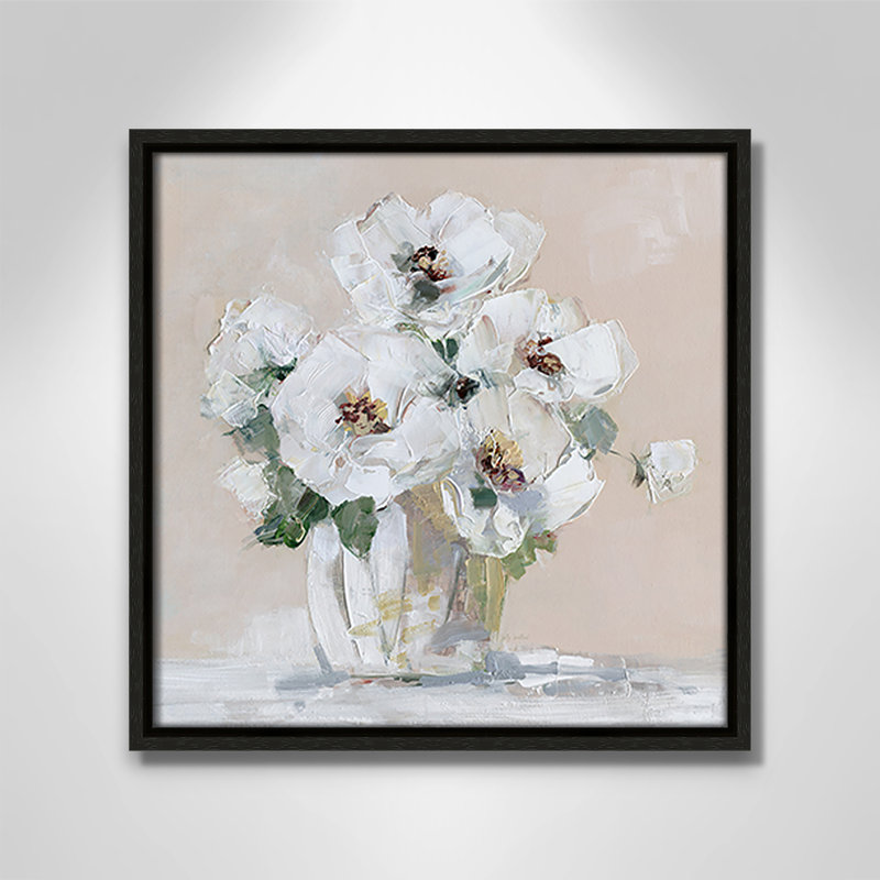 Soft White II par Sally Swatland, Espresso, H 13,5 po x l 13,5 po x P 2 po