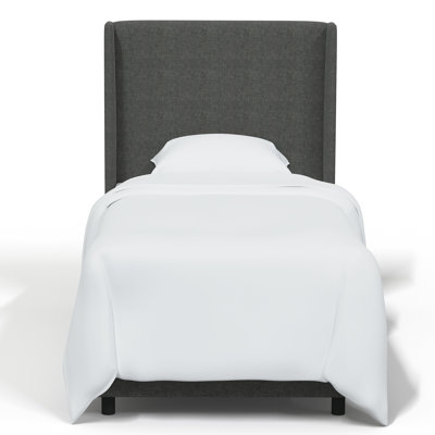 Tilly Linen Upholstered Wingback Bed