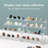 4 Tier Clear Display Risers Stand, Desktop Display Stand For Organize And Decoration