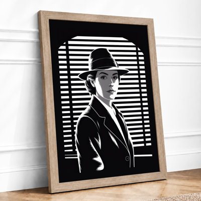 Silhouette in Noir Industrial - Framed Print