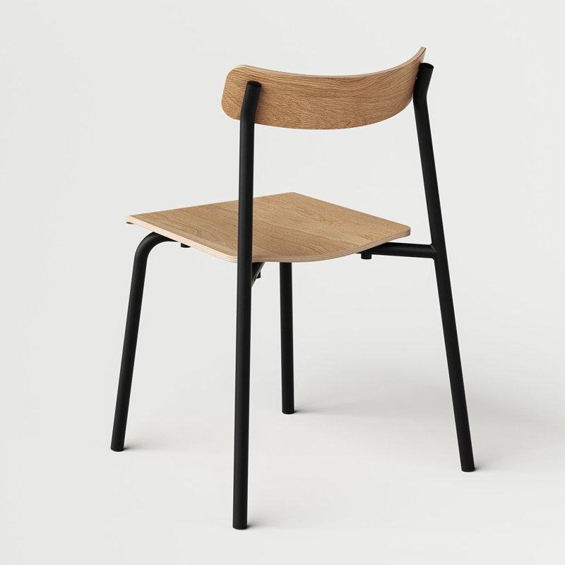 Etude Dining Side Chair, Graphite Black