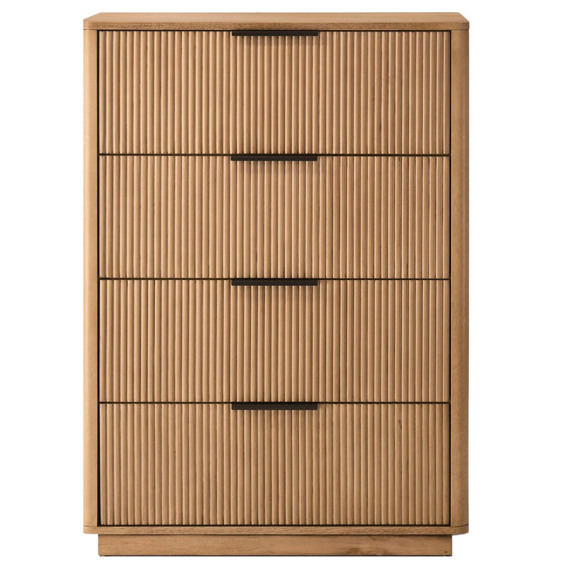 Commode 4 tiroirs Akira, Chêne blanc