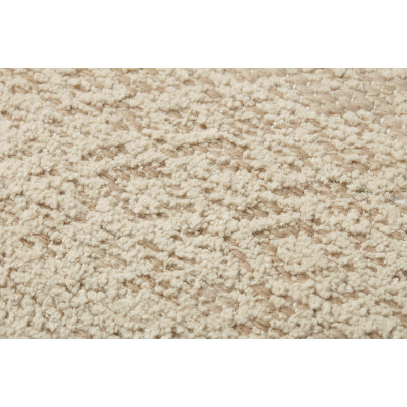 Sand and Ivory Diamond Pattern Lumbar Pillow Cover