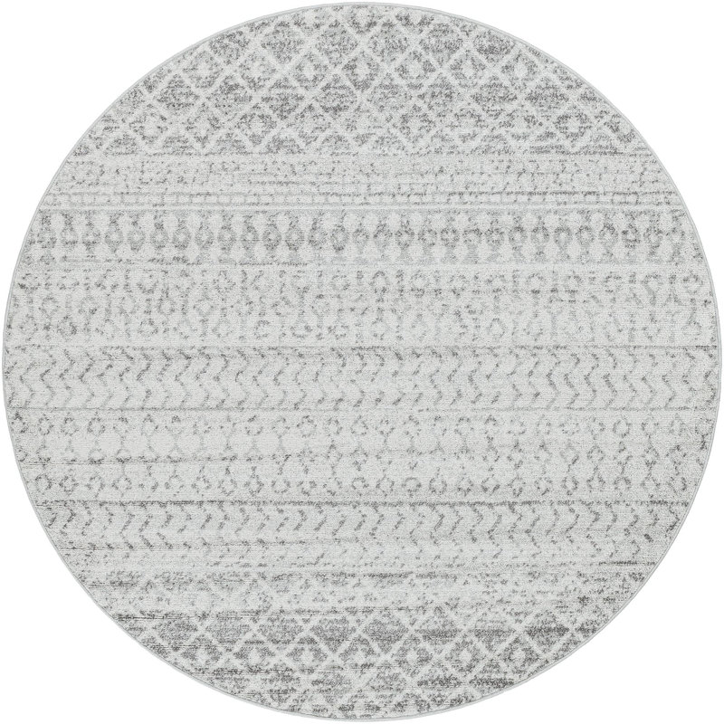 Warkentin Geometric Indoor Rug, Round 6'