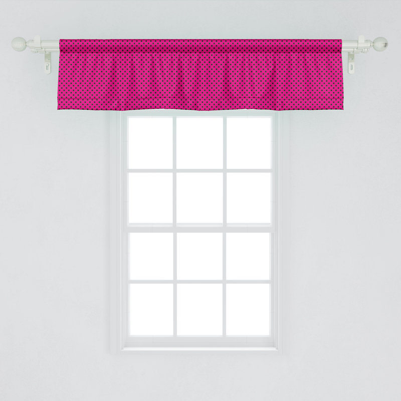Ensemble de 2 cantonnières rose vif Ambesonne, L 54 po x L 12 po