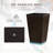 Of 3 Tall Planters With Self-Drainage, Outdoor Pots For Patio, Indoor Office, Brown, 14.31"L X 14.31"W 24"H Entryway, Brown Polypropylene, 14.31"X24