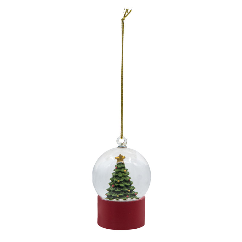 Globe d'eau avec arbre, résine et verre