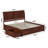 Fitzsimmons Solid Wood Sleigh Storage Platform Bed with Footboard and Under Bed Drawers-1410928651-1410928645