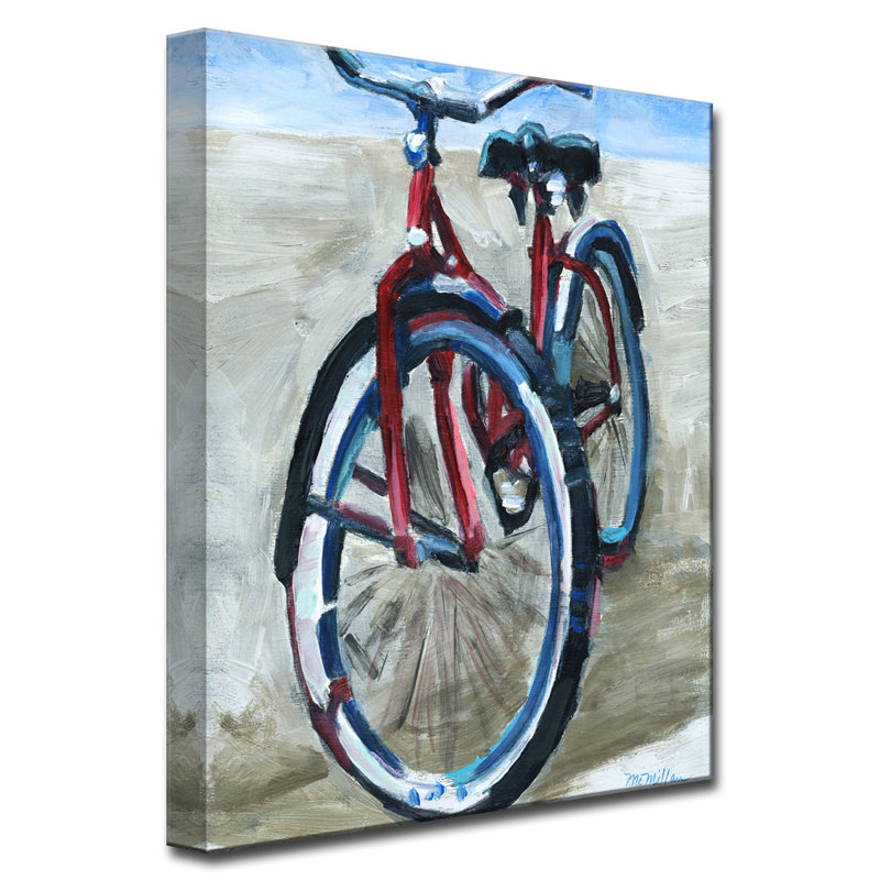 «Red Bike» par Dana McMillan, reproduction sur toile tendue, H 20 po x l 16 po x P 1,5 po