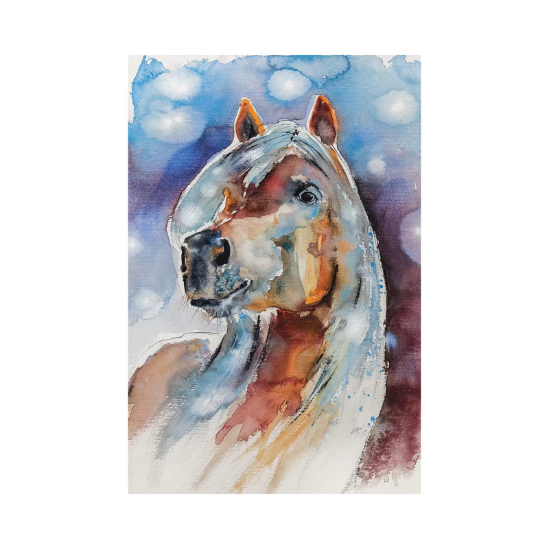 Horse by Anna Brigitta Kovacs - Wrapped Canvas Print, 101.6 cm H x 66.04 cm W x 3.175 cm D