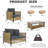 4 Pieces Sofa Set with Cushion