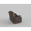 Fauteuil oscillant inclinable en similicuir de transition de 41 po Milford-1141456667