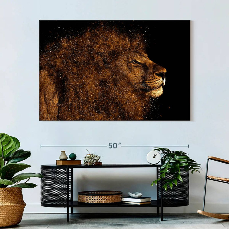 Brampt Marvelous Lion Head, 34" H x 51" W