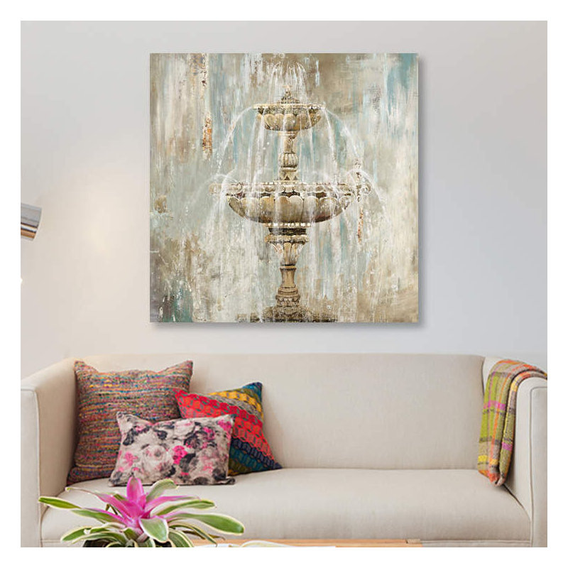 « fontaine », impression sur toile, H 12 po x l 12 po x P 0,75 po