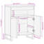 60cm Solid Wood Sideboard
