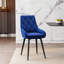 Upholstered Velvet Metal Legs Button Upholstered Dining Chair, Set of 2-226581952