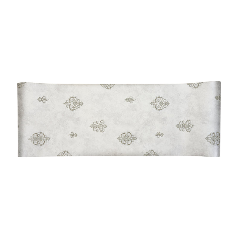 Non-Pasted Non-Woven 3D Embossed Wallpaper Roll, Grey