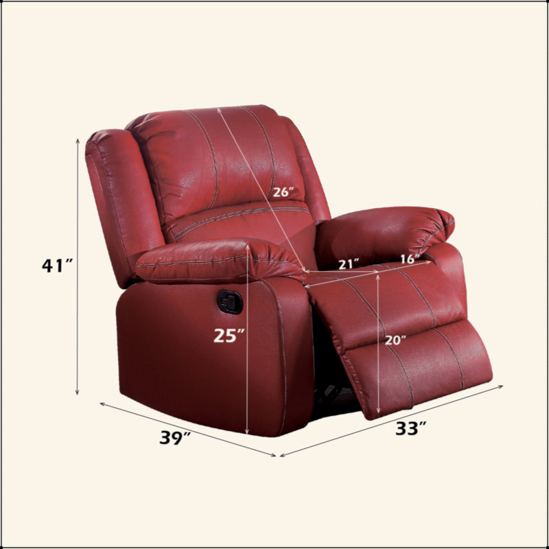 Fauteuil inclinable berçant en cuir synthétique