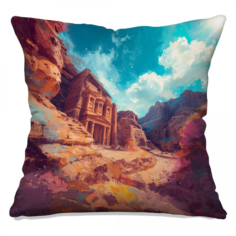 Coussins décoratifs à double face Old Petra, 18 x 18 inches