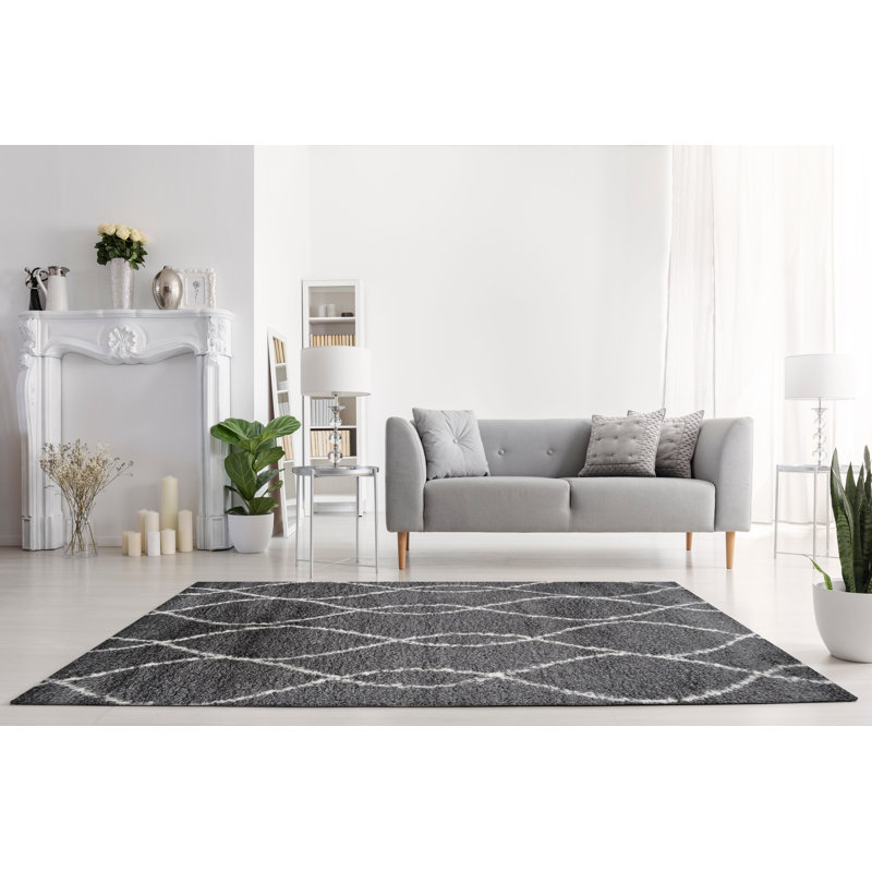 Elegido Abstract Shag Area Rug, Rectangle 160 x 230cm