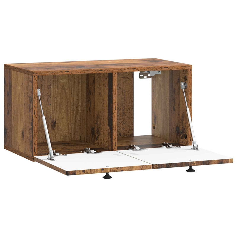 Unfinished TV Stand, Old Wood, 30cm H x 59.5cm L x 31cm W
