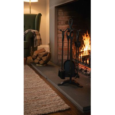 Brass Fireplace Tool Set